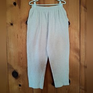 Liz Claiborne Ribbed Knit Cotton Ankle Pull On Pants